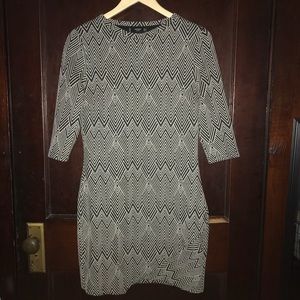 MANGO black and white dress